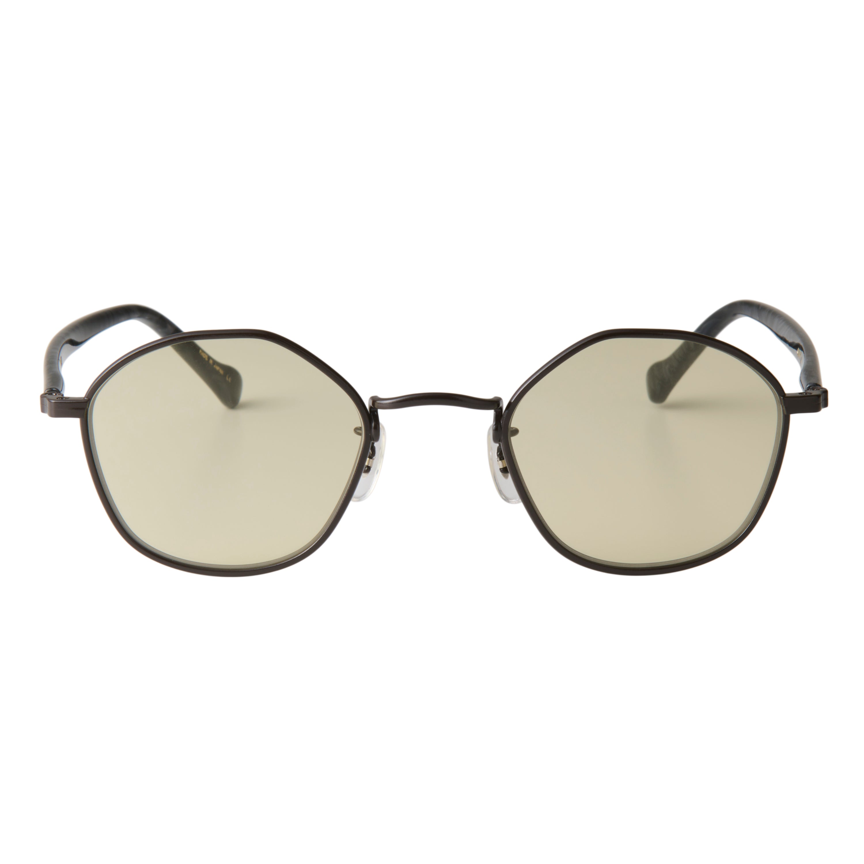 gravel-8　black stone x dark brown　green tea lens