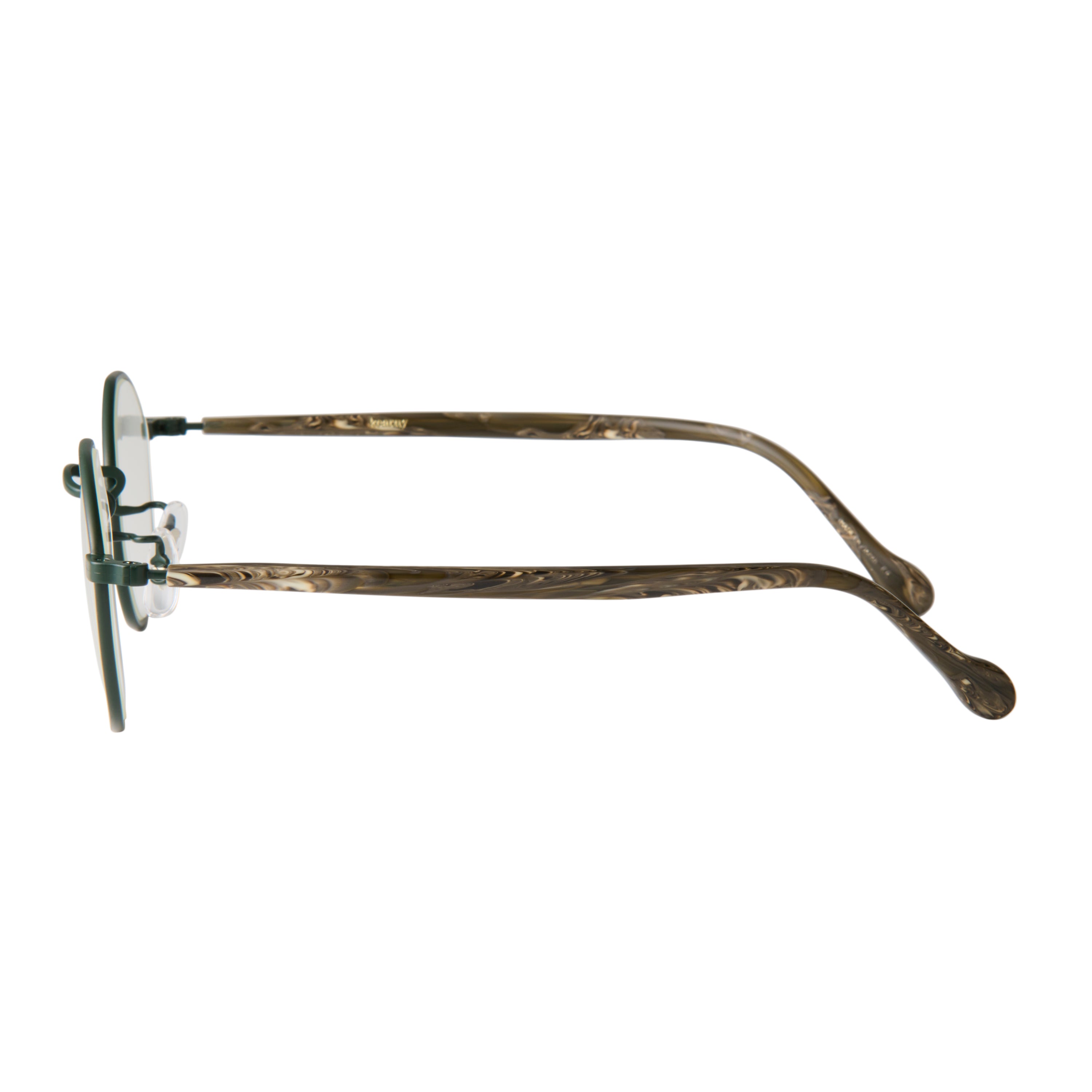 gravel-8　marble stone x dark green　clear lens