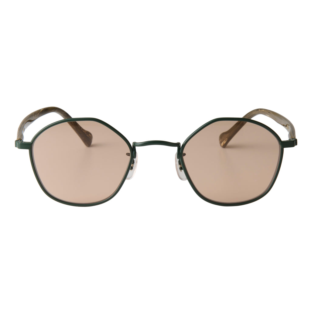 gravel-8　marble stone x dark green　coarse tea lens