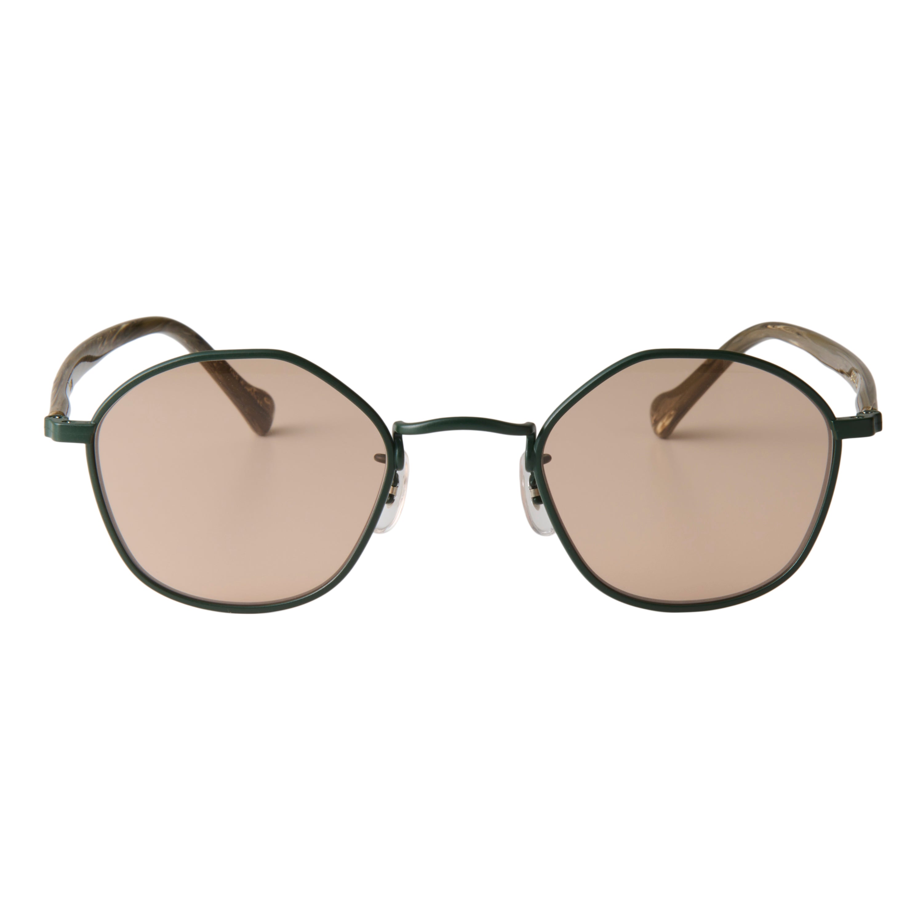 gravel-8　marble stone x dark green　coarse tea lens