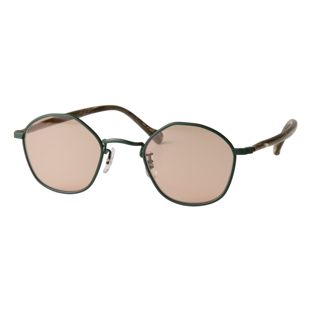 gravel-8　marble stone x dark green　coarse tea lens