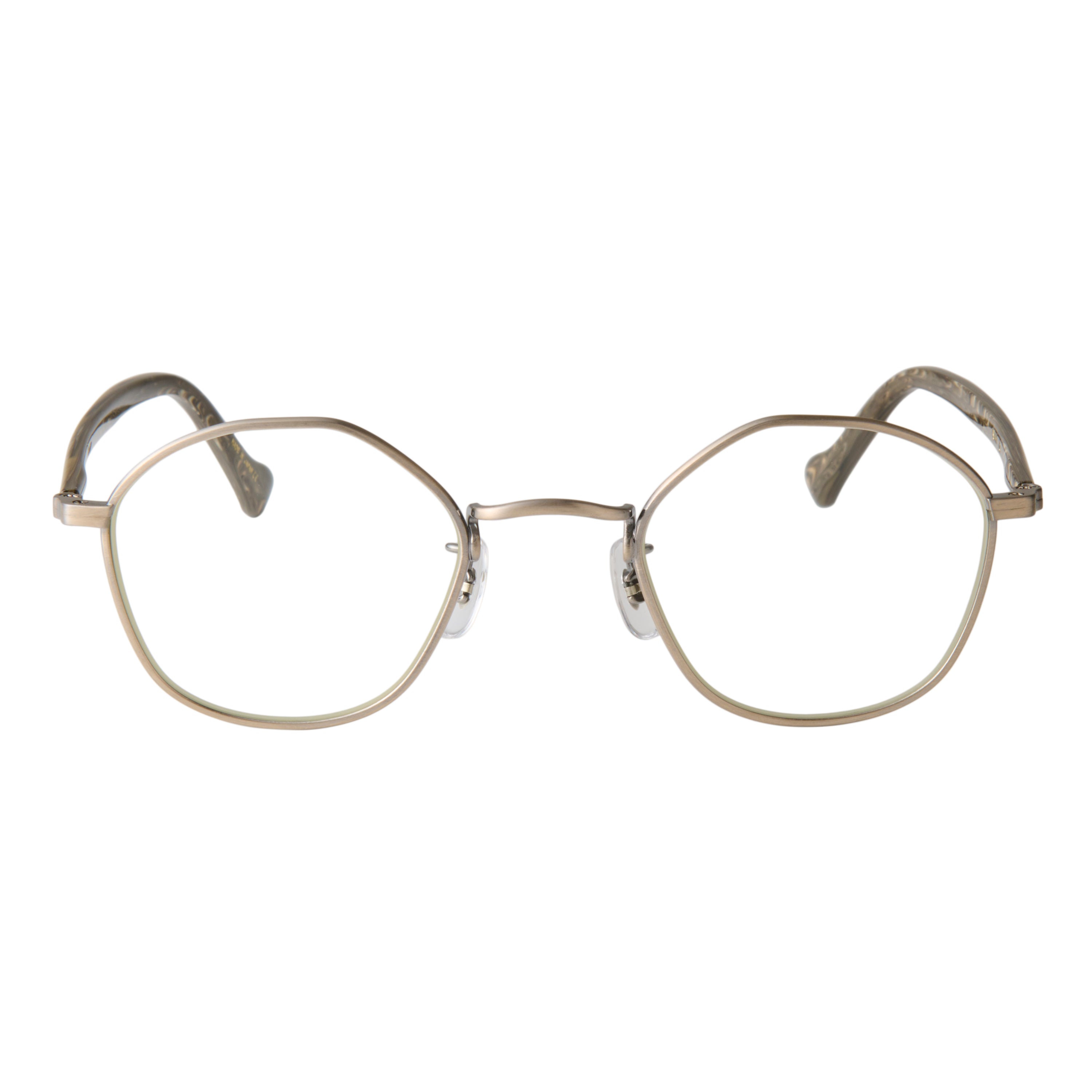gravel-8　marble stone x antique gold　clear lens