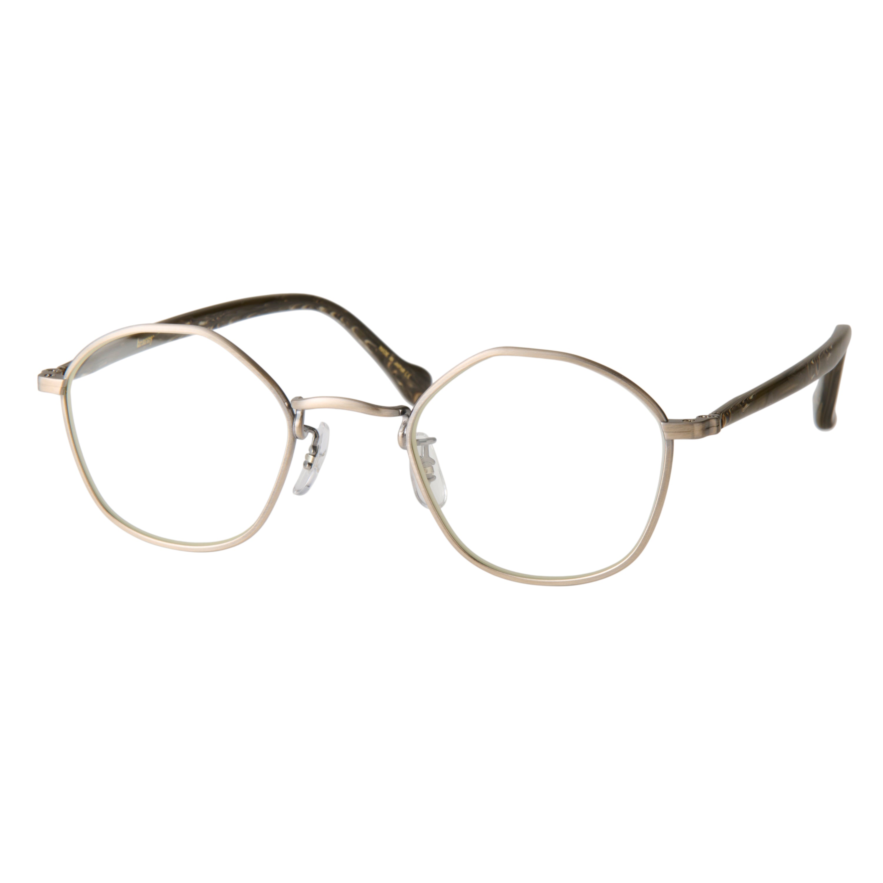 gravel-8　marble stone x antique gold　clear lens