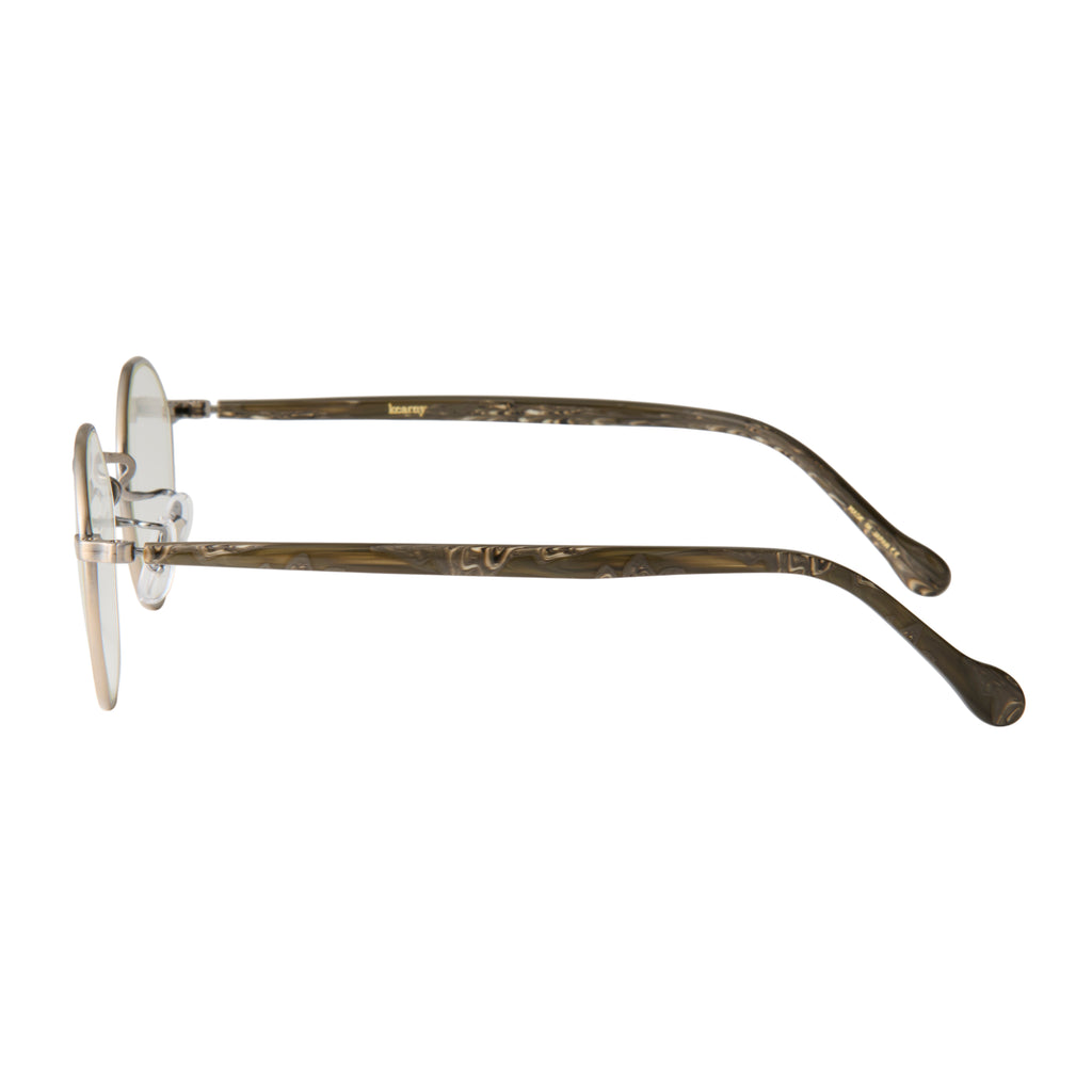 gravel-8　marble stone x antique gold　clear lens