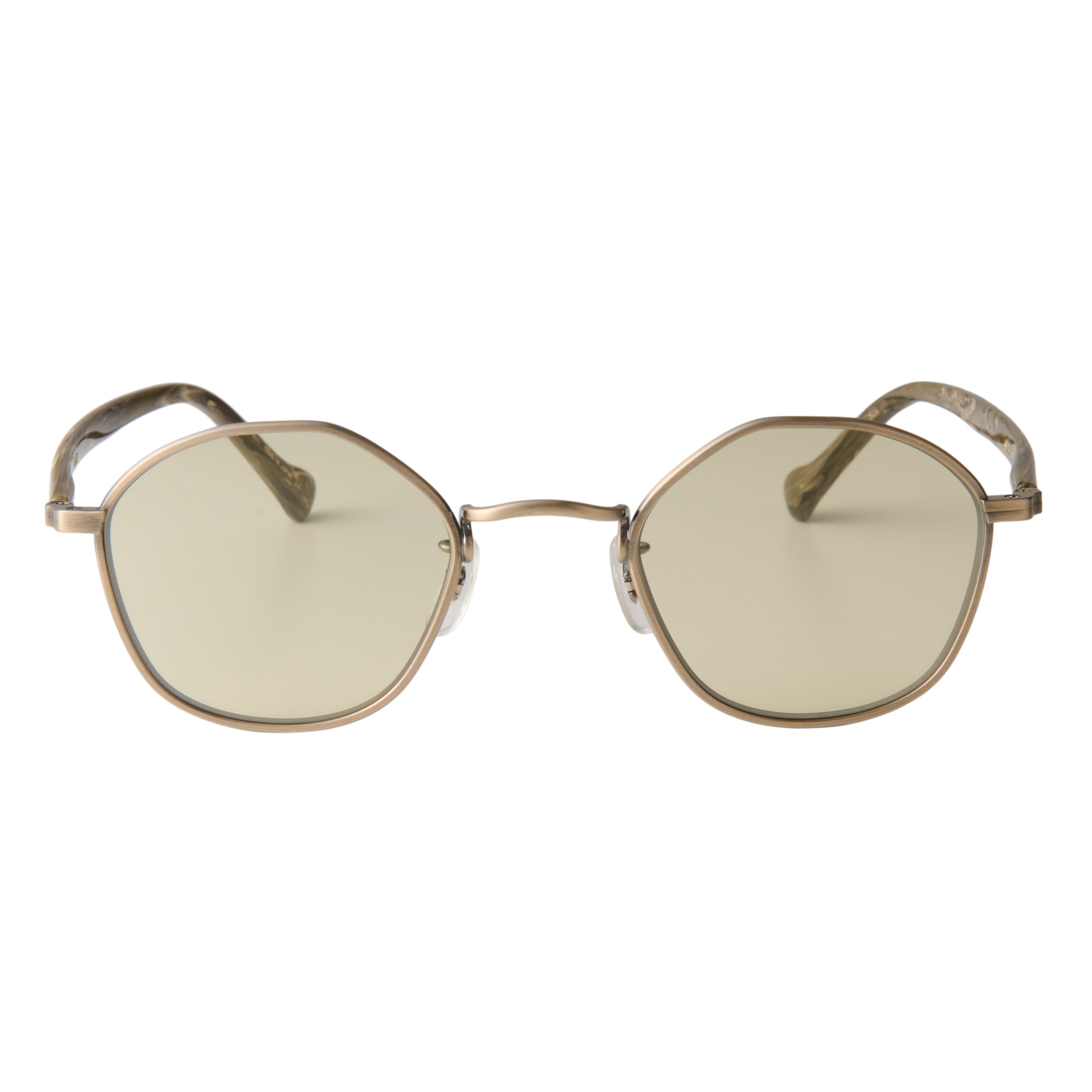 gravel-8　marble stone x antique gold　green tea lens