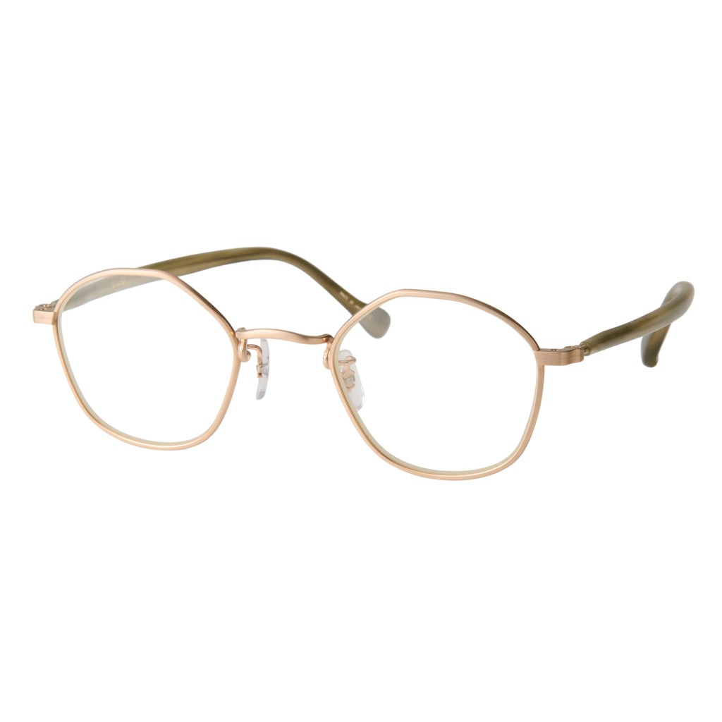 gravel-8　green stone x gold　clear lens