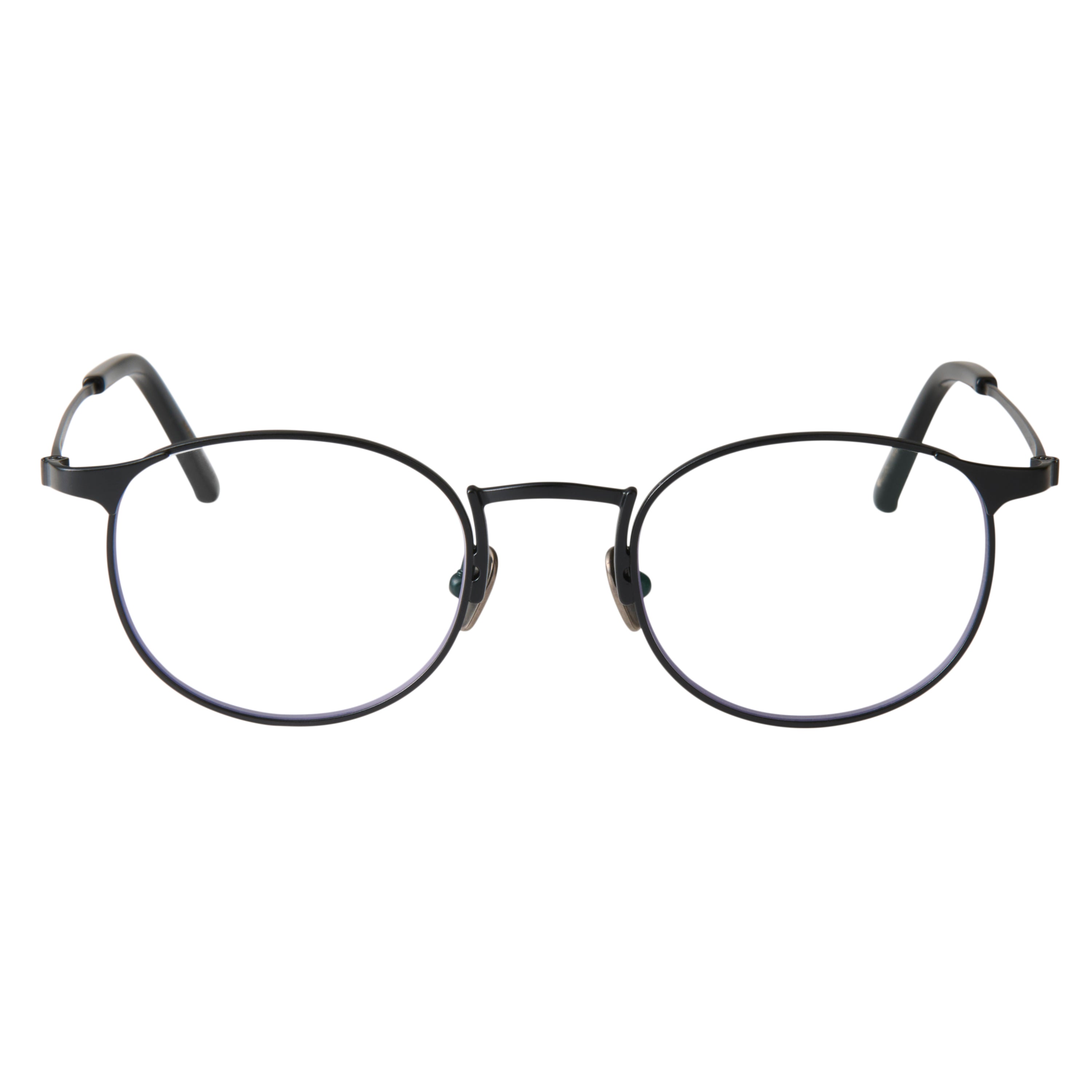 louis　black　clear lens