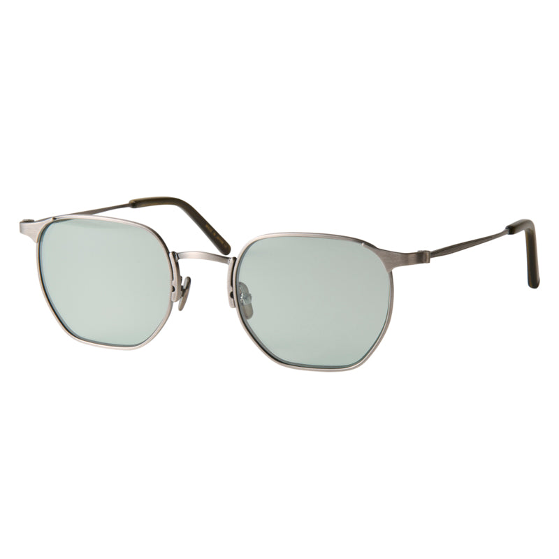 william　antique silver　green lens