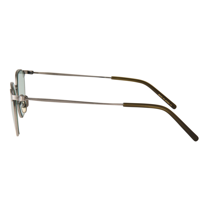 william　antique silver　green lens