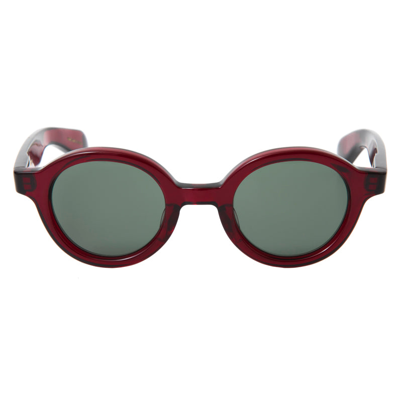 peter　burgundy　dark green lens