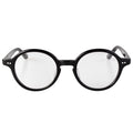 round　black　clear lens