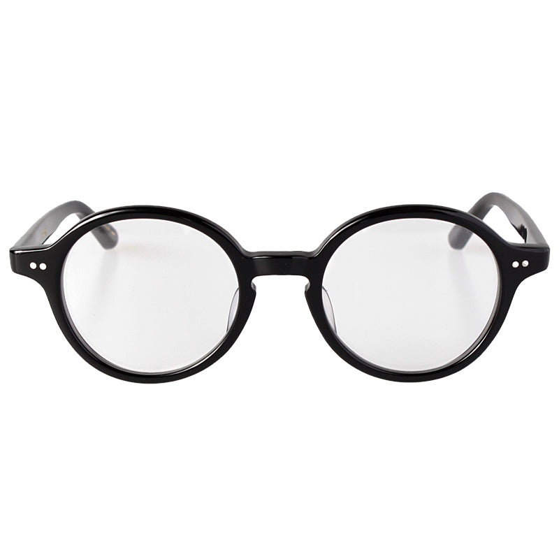 round　black　clear lens